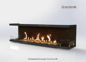 Встраиваемый биокамин Gloss fire "Очаг Focus MS" Арт. 004