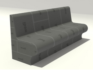 Лавка со спинкой STL-1